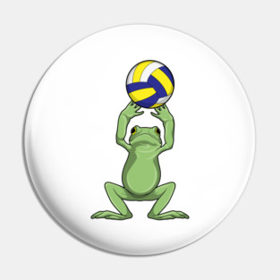 Frog Volleyball player Volleyball Pin