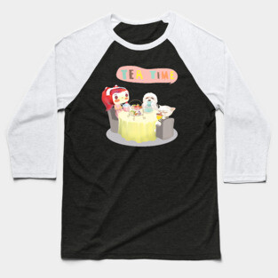 Kawaii Tea Time Party - Girls & Pets Baseball T-Shirt