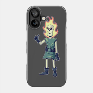FLAMING SKULL Phone Case
