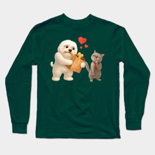 Love Delivery – Smile Dog & Miss Meow Long Sleeve T-Shirt