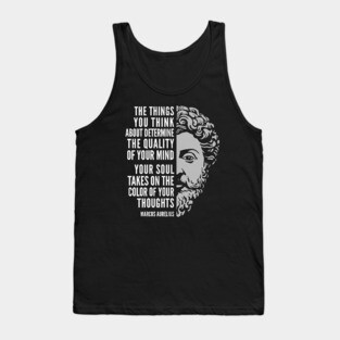 Marcus Aurelius Quote: Color Of Your Thoughts Tank Top