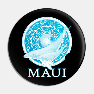 Humpback whales Shield of Maui Pin