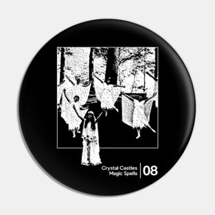 Crystal Castles - Magic Spells / Minimalist Style Graphic Design Pin