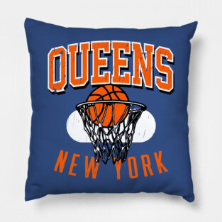 Queens New York Vintage Style Jersey Pillow