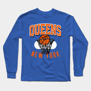 Queens New York Vintage Style Jersey Long Sleeve T-Shirt