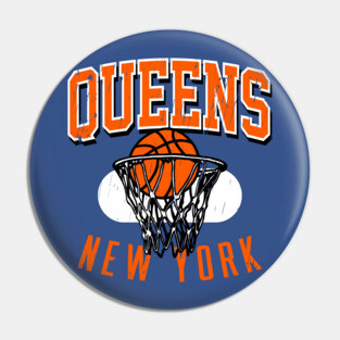 Queens New York Vintage Style Jersey Pin