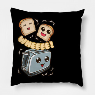 Cute Toast Bread Popping out of Toaster Pillow