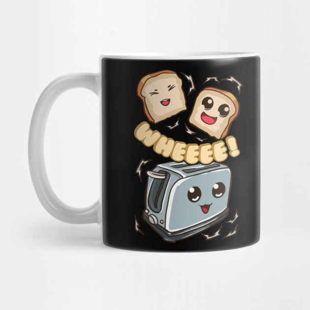 Cute Toast Bread Popping out of Toaster by belownormal