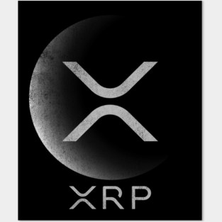Vintage Ripple XRP Coin To The Moon Crypto Token Cryptocurrency Blockchain Wallet Birthday Gift For Men Women Kids Posters and Art