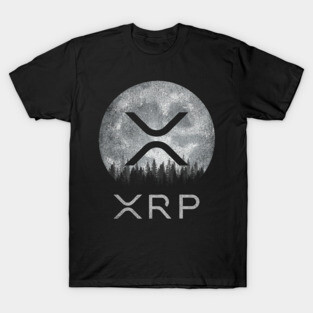 Vintage Ripple XRP Coin To The Moon Crypto Token Cryptocurrency Blockchain Wallet Birthday Gift For Men Women Kids T-Shirt