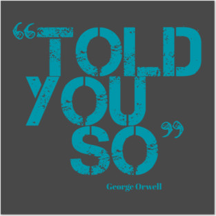 ORWELL (blue) Posters and Art