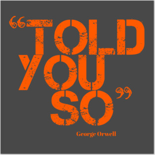 ORWELL (orange) Posters and Art