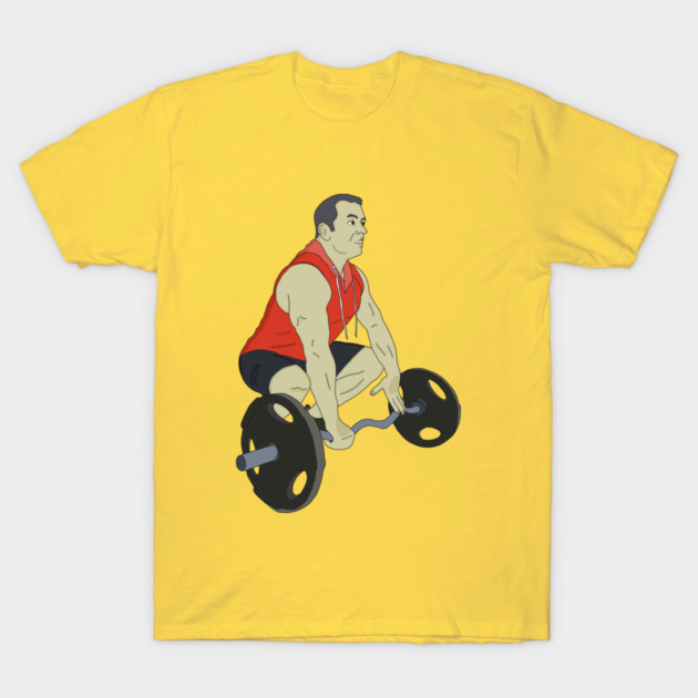 Bodybuilder Lifting Weights T-Shirt by muscle