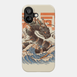 Great Sushi Dragon - Great Wave Phone Case