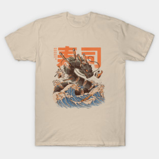 Great Sushi Dragon - Great Wave T-Shirt