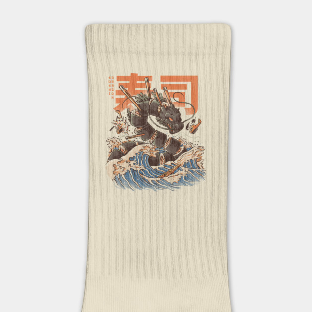 Great Sushi Dragon - Great Wave by Ilustrata