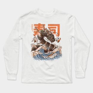 Great Sushi Dragon - Great Wave Long Sleeve T-Shirt