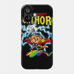 Cat Thor mighty Cat lightning caped Kitty comic Phone Case