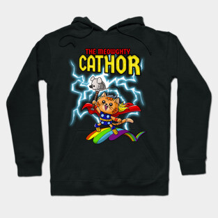 Cat Thor mighty Cat lightning caped Kitty comic Hoodie