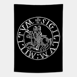 Knights Templar Seal, Christ, Christian Tapestry