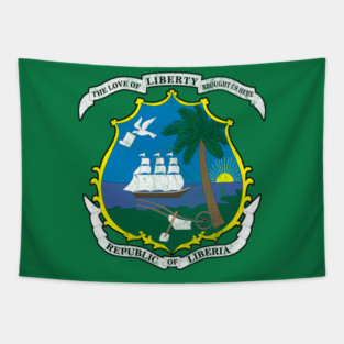 Liberia / Faded-Style Flag Design Tapestry