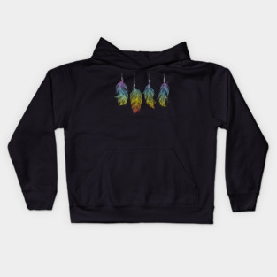 Native American Indian Feather Talismans Kids Hoodie