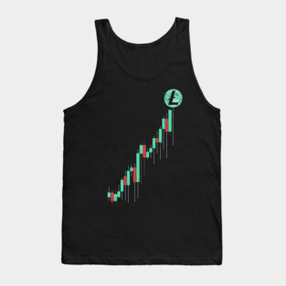 Vintage Stock Chart Litecoin LTC Coin To The Moon Crypto Token Cryptocurrency Blockchain Wallet Birthday Gift For Men Women Kids Tank Top