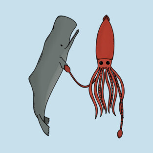 BFF Sperm whale & giant squid T-Shirt