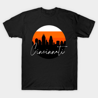 cincinnati Skyline Football Colors T-Shirt