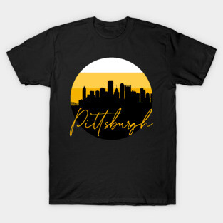 Pittsburgh Skyline Football Colors T-Shirt