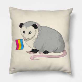 Pansexual Pride Opossum Pillow