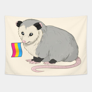 Pansexual Pride Opossum Tapestry