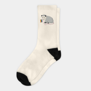 LGBT Pride Opossum Socks
