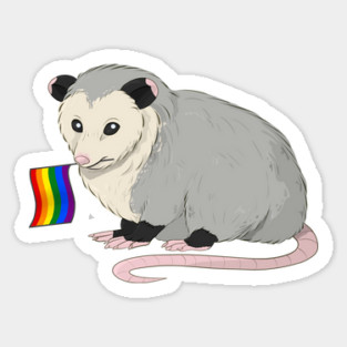 LGBT Pride Opossum Sticker