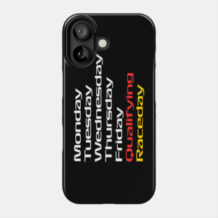 F1 Fan Race Week Schedule Phone Case