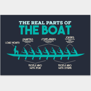 The Real Parts Of The Boat - Rowing Kayak Paddle Boat T-Shirts and Gifts Posters and Art