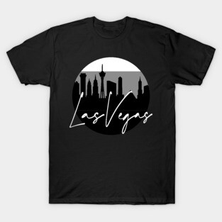 Las Vegas Skyline Football Colors T-Shirt