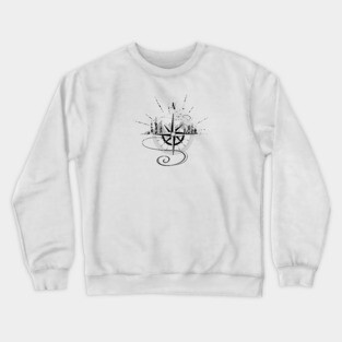 Compass Design Crewneck Sweatshirt