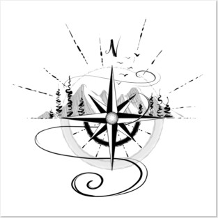 Compass Design Posters and Art
