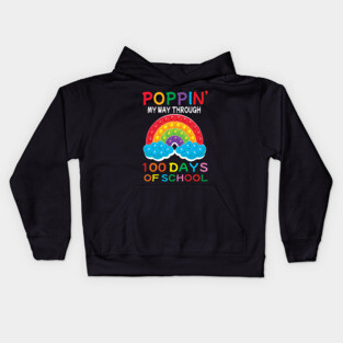 Poppin' my way through 100 days of school.. Kids Hoodie