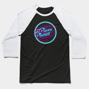 Neon Pizza Planet Baseball T-Shirt