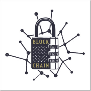 Blockchain Padlock Posters and Art