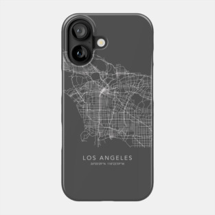 Los Angeles Map Phone Case