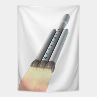 SpaceX Oil Painting Falcon Heavy Tapestry