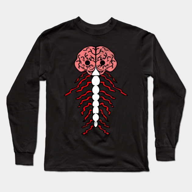 Nervous System Brain and Spinal Cord Long Sleeve T-Shirt by belownormal