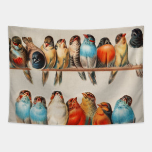 Bird clothesline Tapestry
