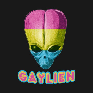 GAYLIEN- Gray sexuality Bright Funny Design T-Shirt
