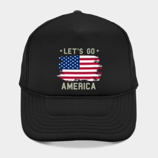 Let's Go America, Patriot US American Flag Hat