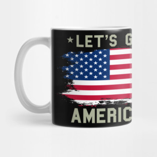 Let's Go America, Patriot US American Flag Mug