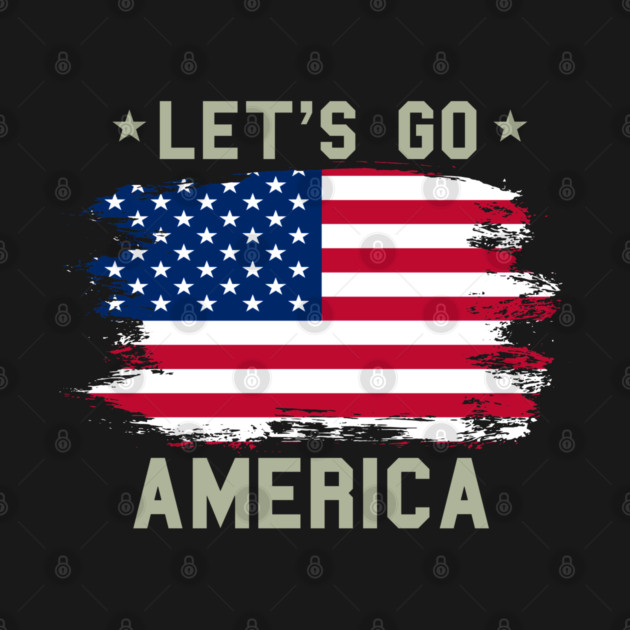 Let's Go America, Patriot US American Flag by Silly Me Studio